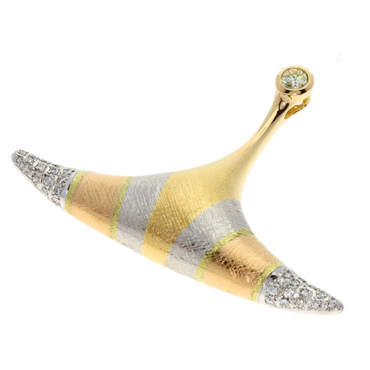 TASAKI Pendant top K18YG , PT900 gold diamond Women Used Authentic