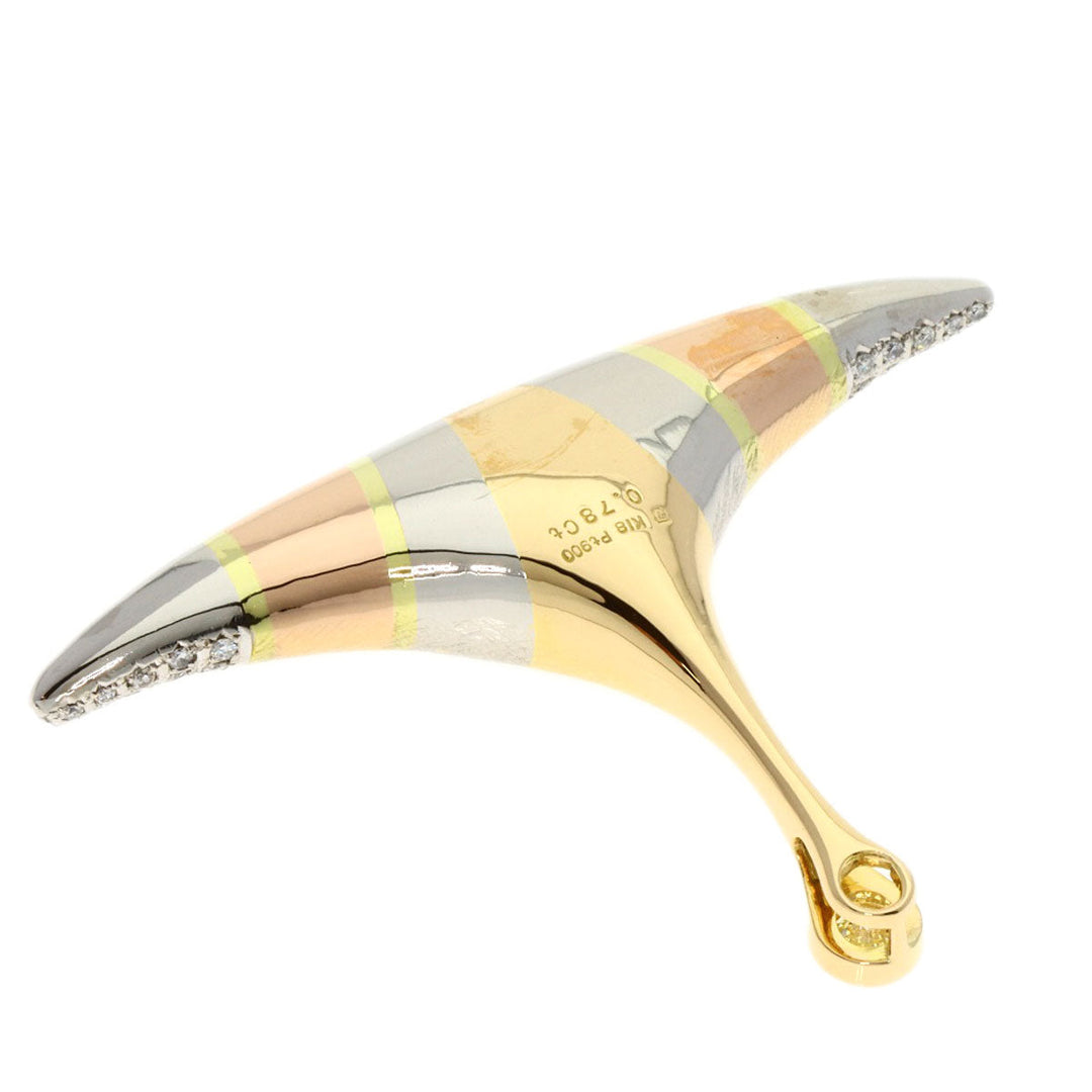 TASAKI Pendant top K18YG , PT900 gold diamond Women Used Authentic