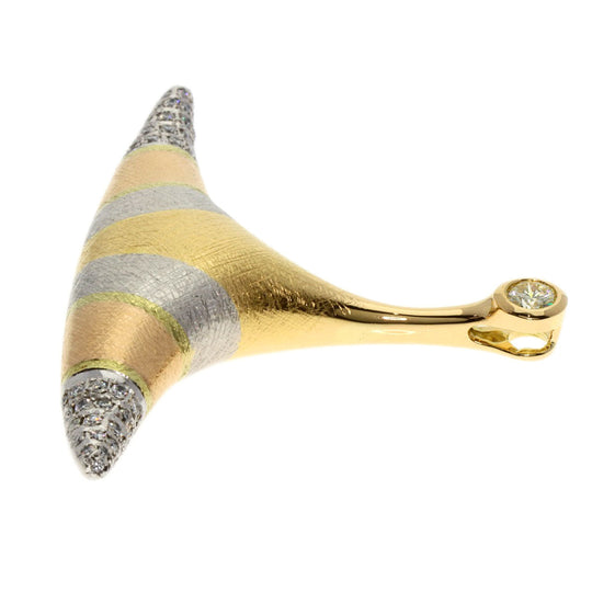 TASAKI Pendant top K18YG , PT900 gold diamond Women Used Authentic