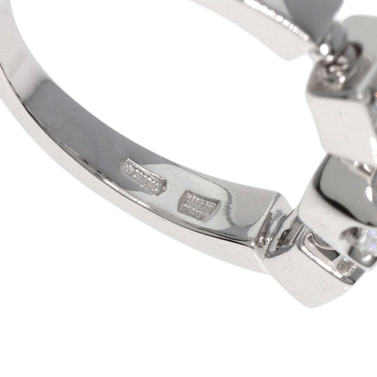 BVLGARI Ring K18WG Silver Lucia Diamond Women Used Authentic