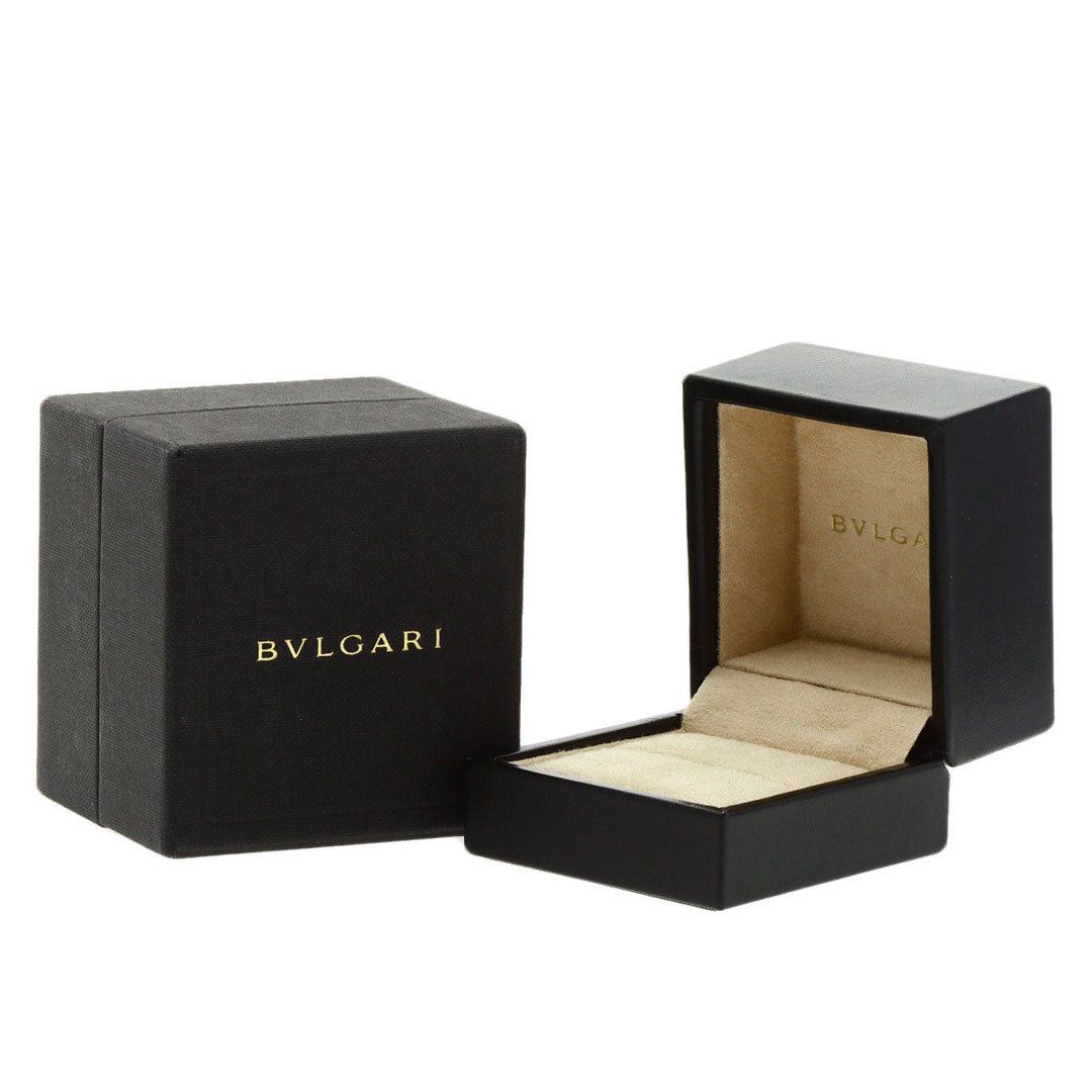 BVLGARI Ring K18WG Silver Lucia Diamond Women Used Authentic