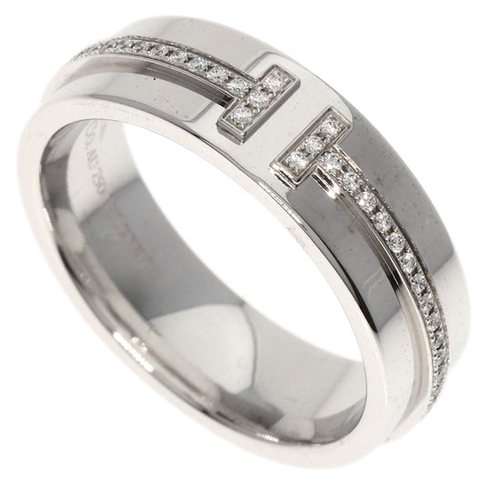 TIFFANY&Co. Ring K18WG Silver T TWO Diamond