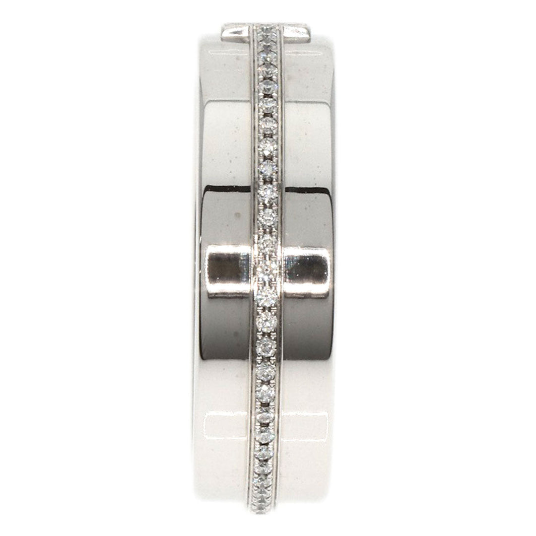 TIFFANY&Co. Ring K18WG Silver T TWO Diamond