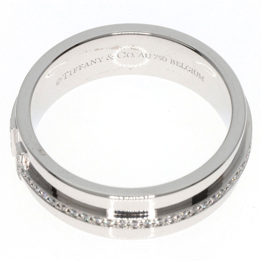 TIFFANY&Co. Ring K18WG Silver T TWO Diamond