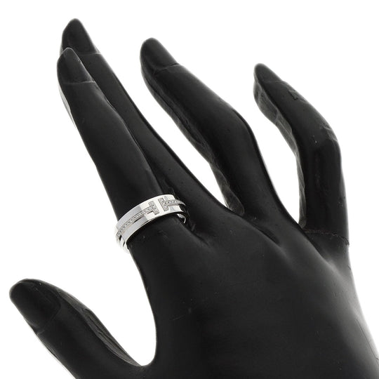 TIFFANY&Co. Ring K18WG Silver T TWO Diamond