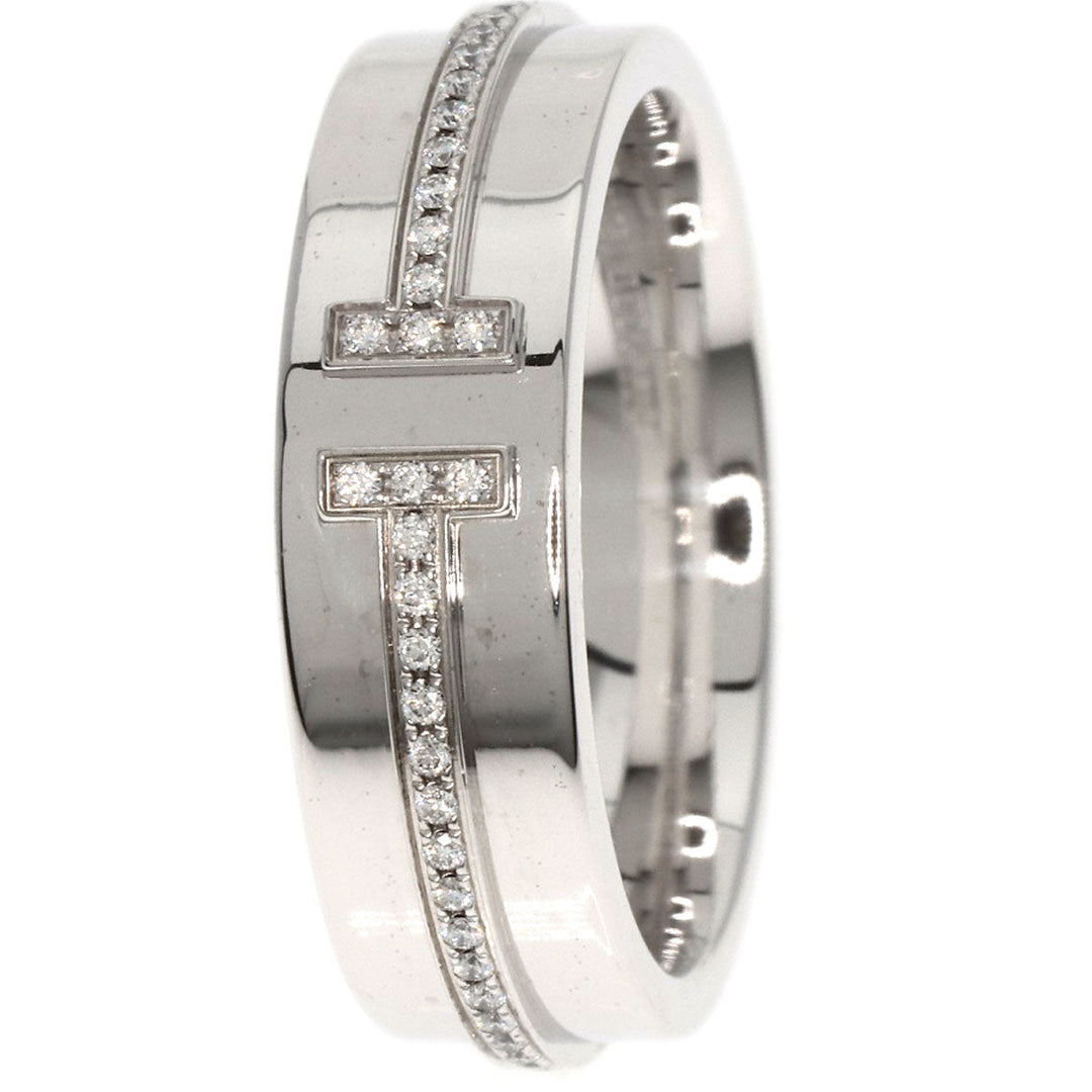 TIFFANY&Co. Ring K18WG Silver T TWO Diamond