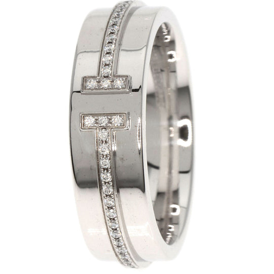 TIFFANY&Co. Ring K18WG Silver T TWO Diamond
