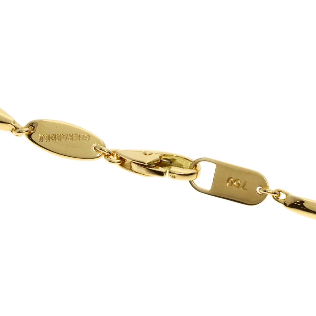 GHERARDINI Necklace PT900 , K18YG gold Sapphire diamond Women Used Authentic