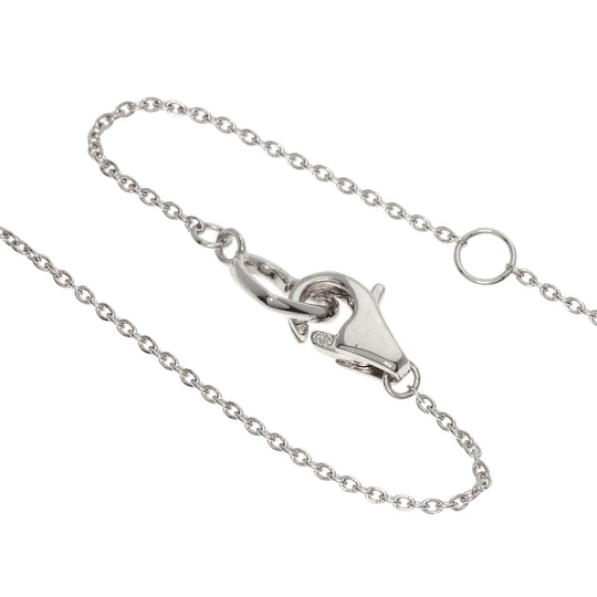 Ponte Vecchio Necklace K18WG Silver Emozione Latte Minimo Diamond