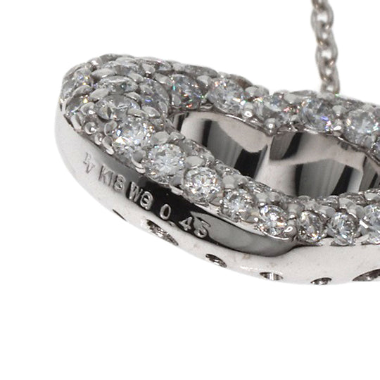 Ponte Vecchio Necklace K18WG Silver Emozione Latte Minimo Diamond