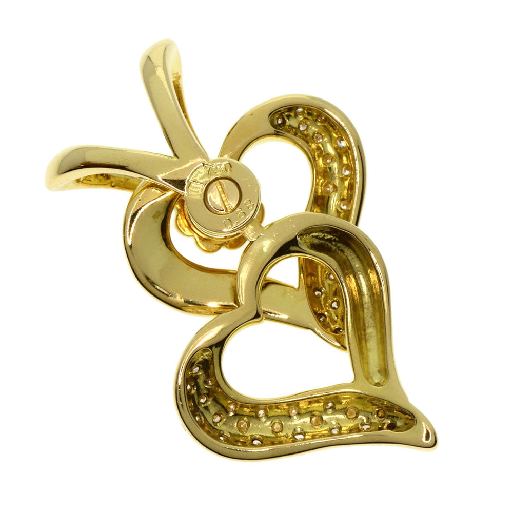 WALTHAM Pendant top 18K Yellow Gold gold Swing Heart Diamond