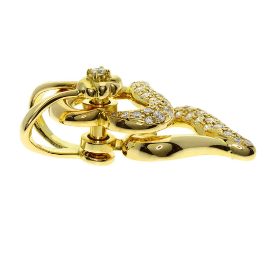 WALTHAM Pendant top 18K Yellow Gold gold Swing Heart Diamond