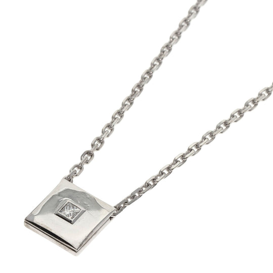 Boucheron Necklace K18WG Silver diamond Women Used Authentic