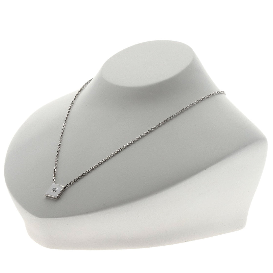 Boucheron Necklace K18WG Silver diamond Women Used Authentic