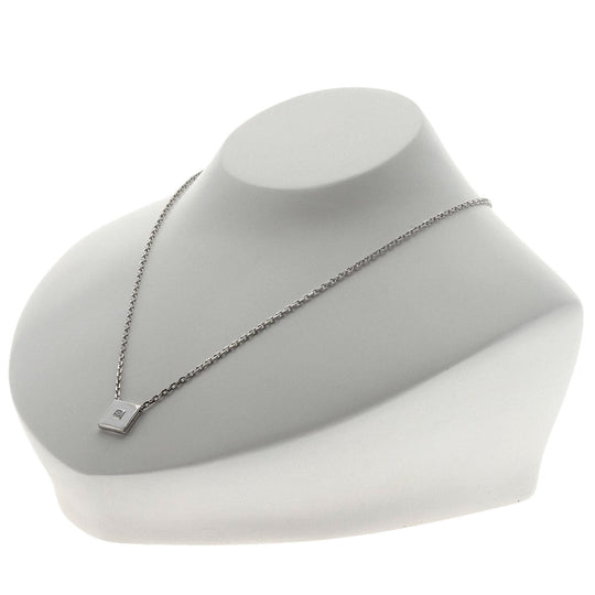 Boucheron Necklace K18WG Silver diamond Women Used Authentic