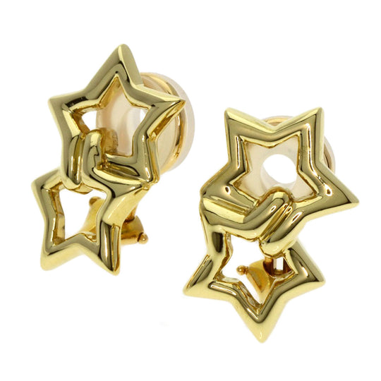 TIFFANY&Co. Earring 18K Yellow Gold gold double star Women Used Authentic