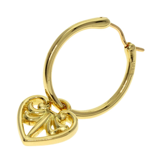 MIKIMOTO Pierce 18K Yellow Gold gold Heart motif hoop one side only