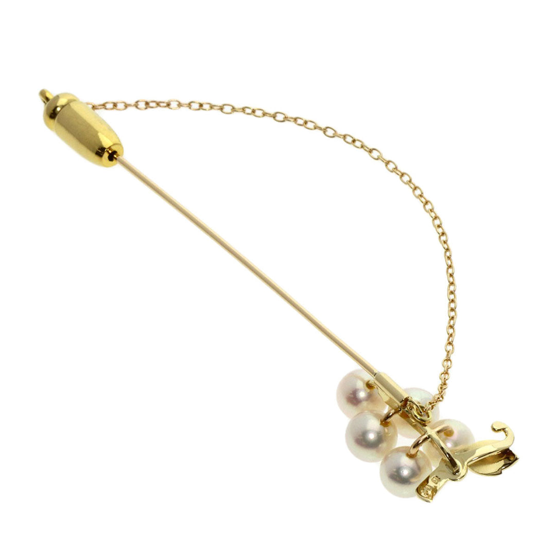 MIKIMOTO Brooch K14YG gold Grape motif Pearl Women Used Authentic
