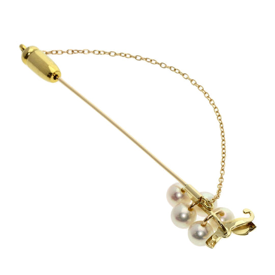 MIKIMOTO Brooch K14YG gold Grape motif Pearl Women Used Authentic