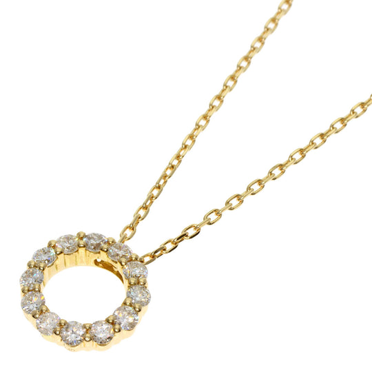 VANDOME Necklace 18K Yellow Gold gold Circle diamond Women Used Authentic