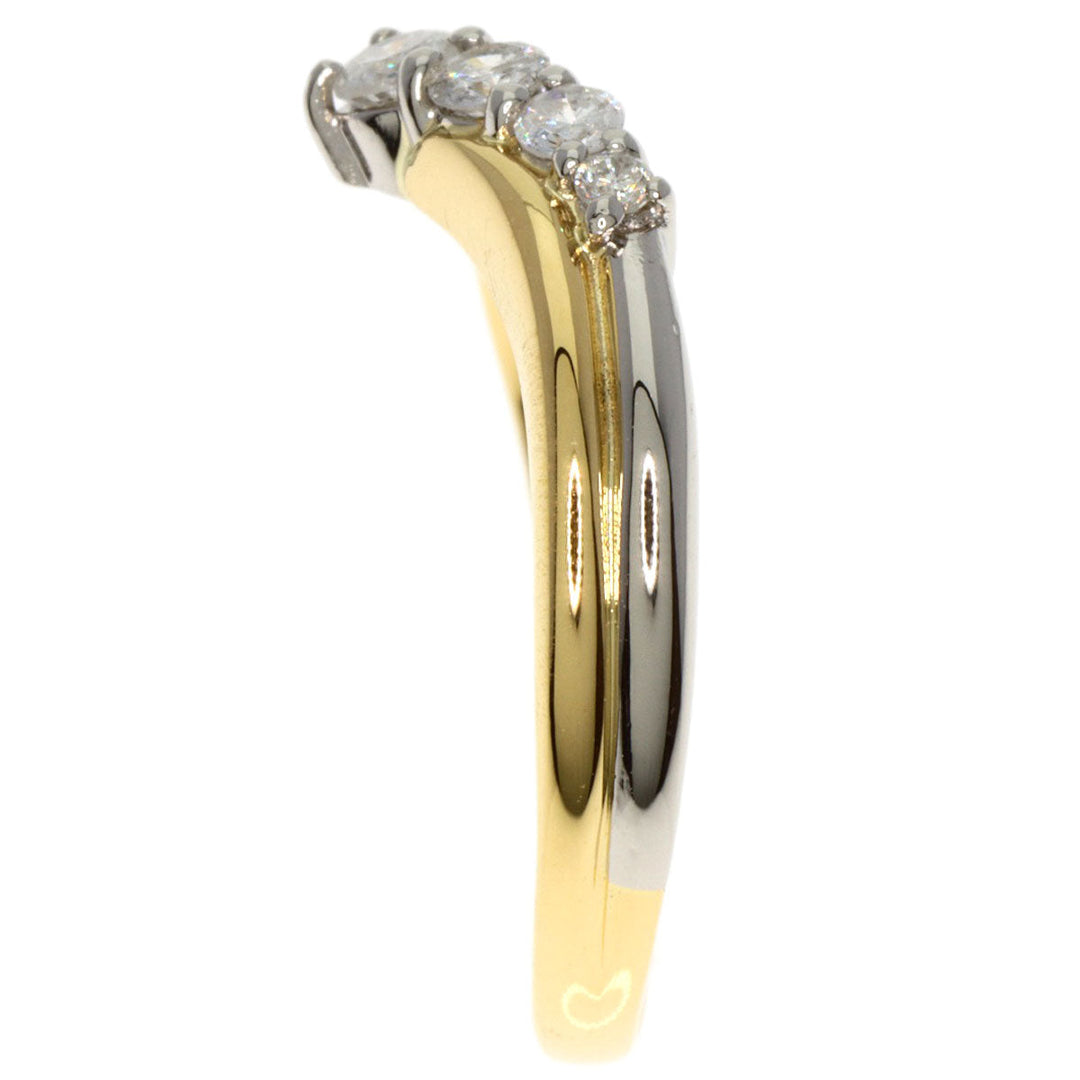 VANDOME Ring K18YG , PT900 Silver diamond Women Used Authentic