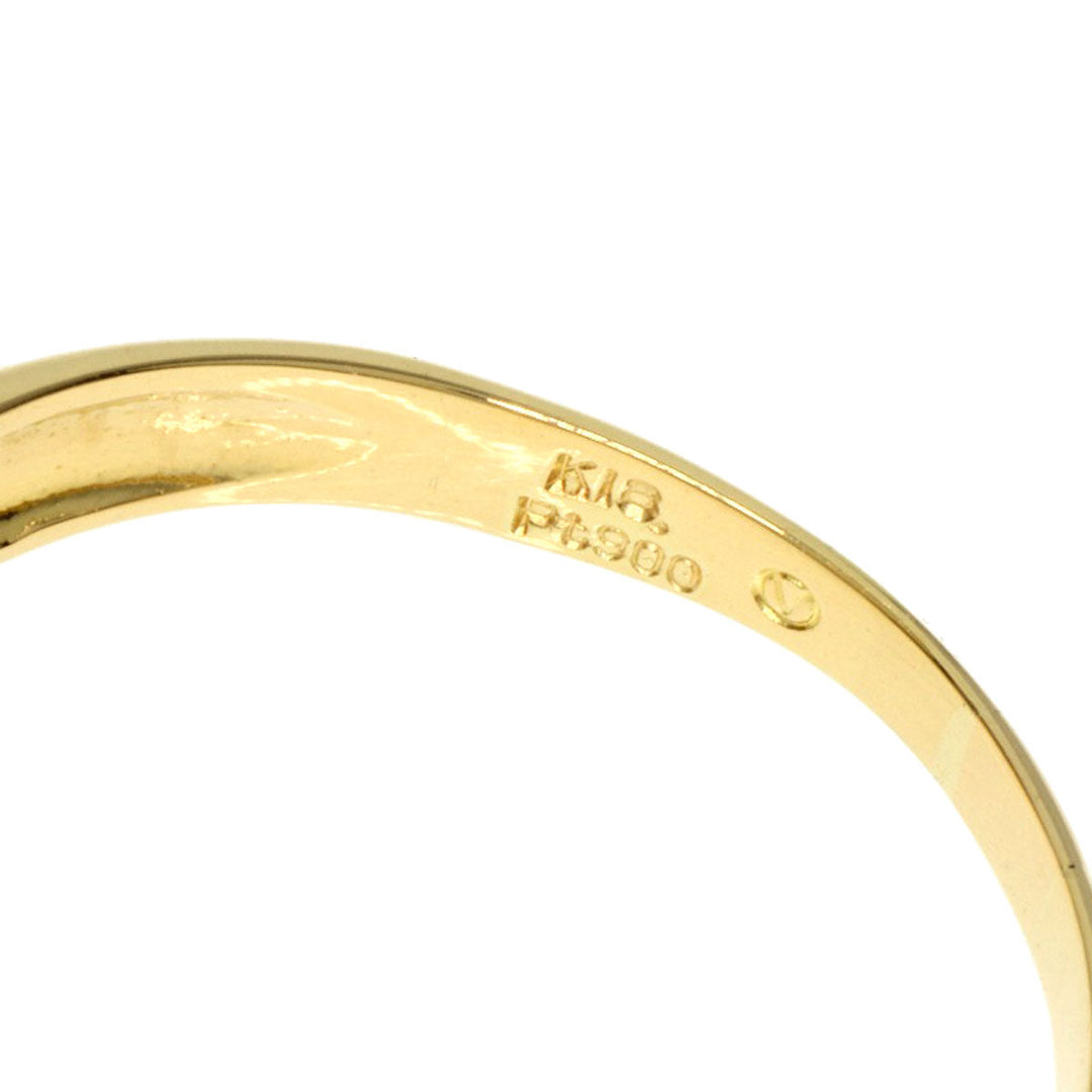 VANDOME Ring K18YG , PT900 Silver diamond Women Used Authentic
