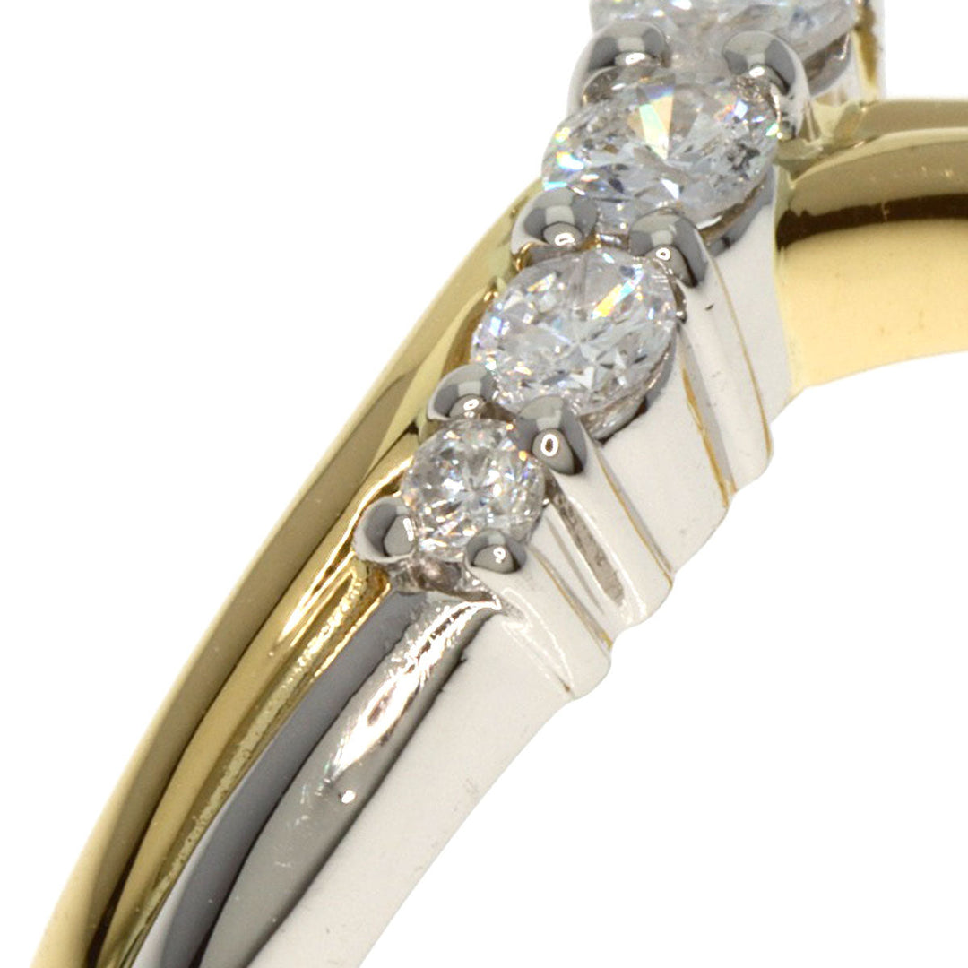 VANDOME Ring K18YG , PT900 Silver diamond Women Used Authentic