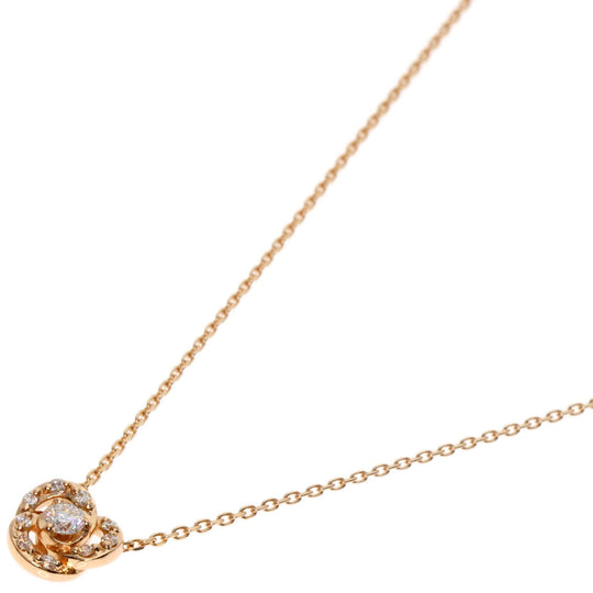 4℃ Necklace 18K Pink Gold gold diamond Women Used Authentic