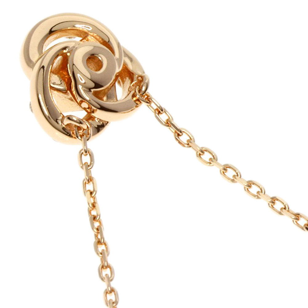 4℃ Necklace 18K Pink Gold gold diamond Women Used Authentic