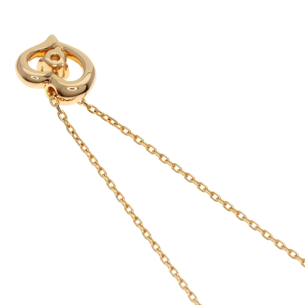 4℃ Necklace 18K Pink Gold gold Heart motif diamond Women Used Authentic