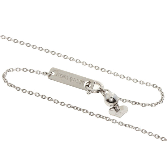 NINA RICCI Necklace K18WG Silver diamond white shell