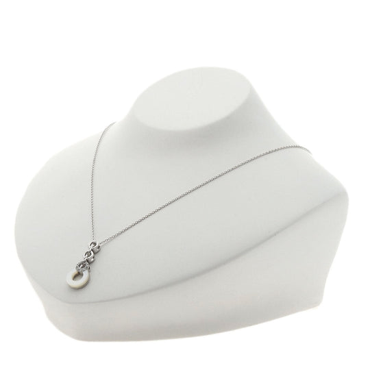 NINA RICCI Necklace K18WG Silver diamond white shell