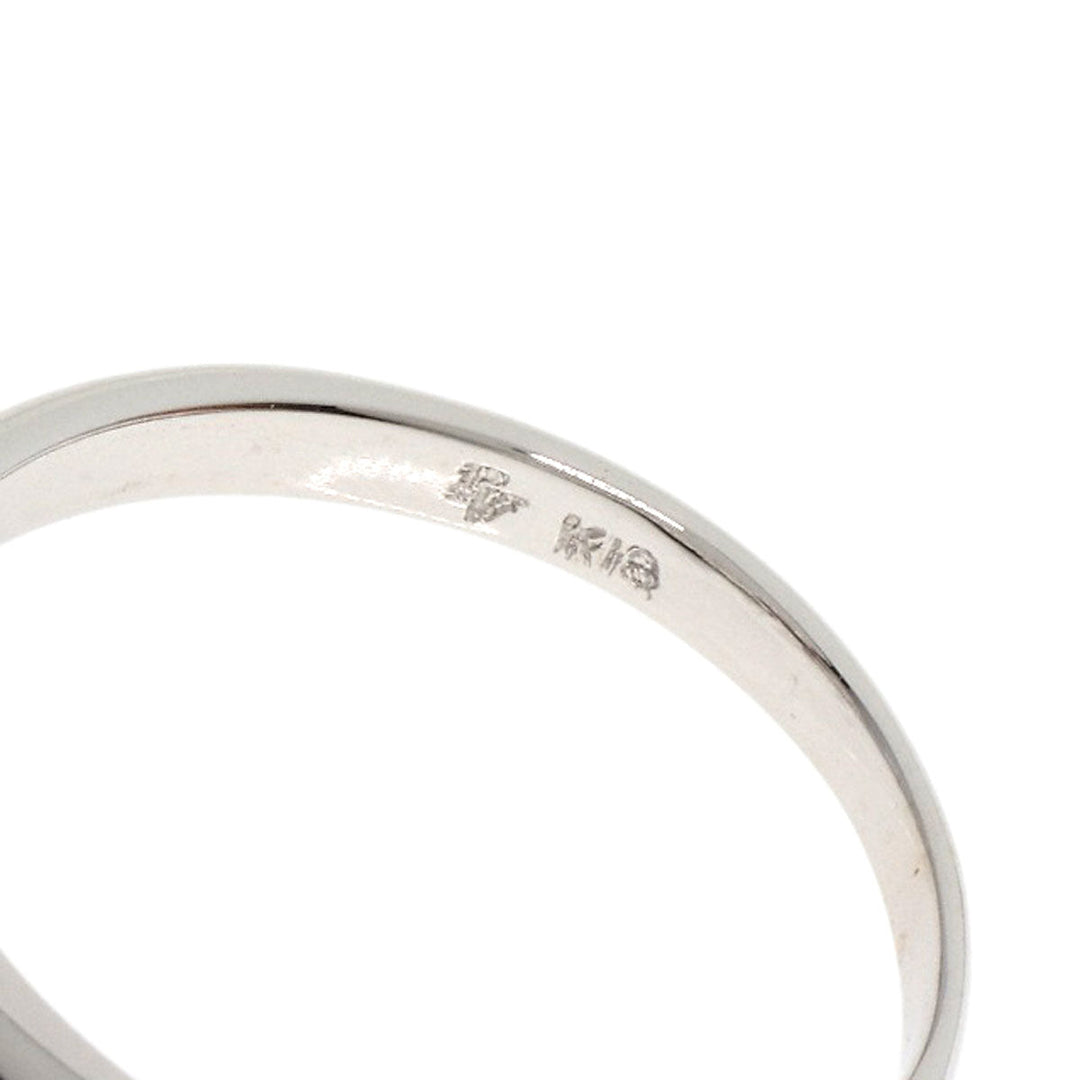 Ponte Vecchio Ring K18WG Silver Garnet diamond Women Used Authentic