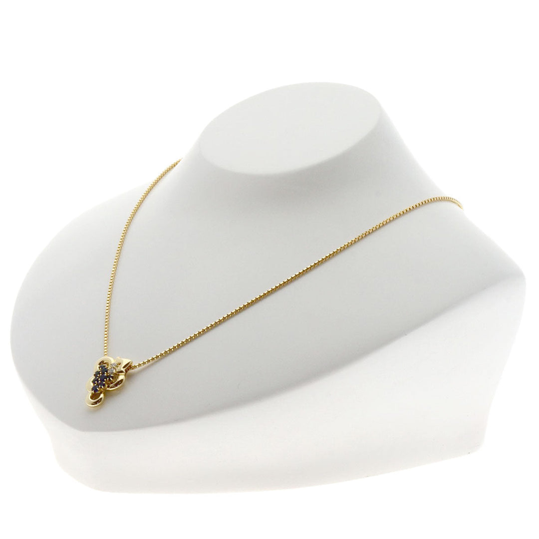 POLA Necklace 18K Yellow Gold gold Grape motif sapphire diamond