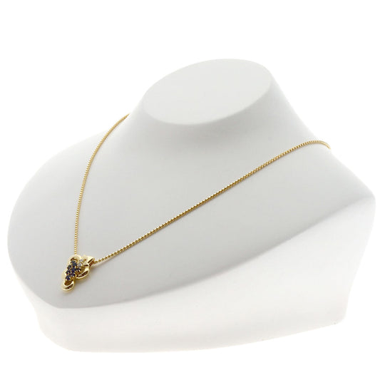 POLA Necklace 18K Yellow Gold gold Grape motif sapphire diamond