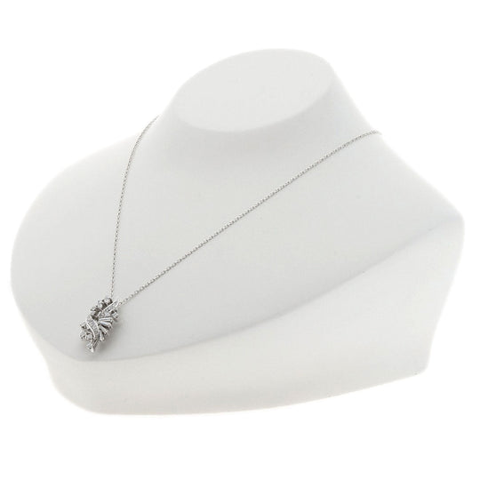 MIKIMOTO Necklace K18WG , K14WG Silver diamond Women Used Authentic