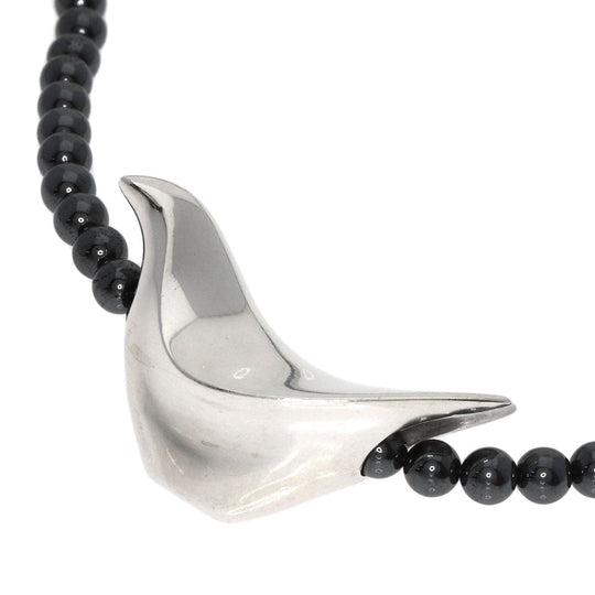 Georg Jensen Necklace SV Silver bird hans hansen hematite unisex(Unisex) Used Authentic