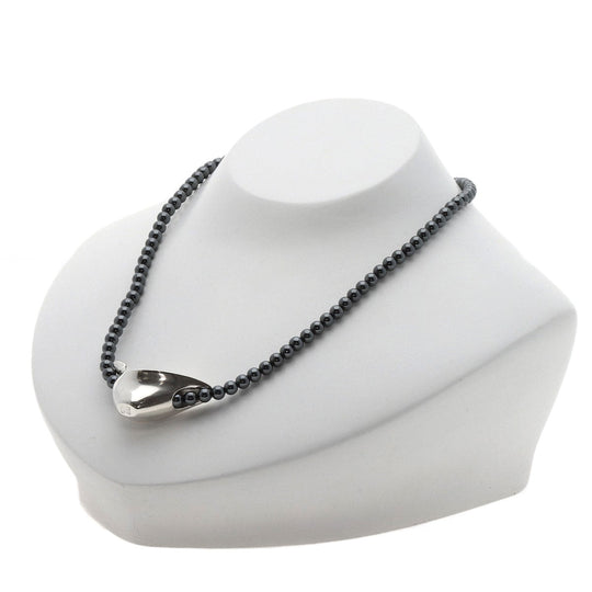 Georg Jensen Necklace SV Silver bird hans hansen hematite unisex(Unisex) Used Authentic