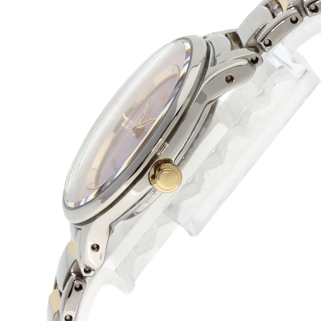CITIZEN Watches Eco Drive EM0476-84Y Stainless Steel , Stainless Steel Silver El Eco Drive Pink shell dial Women Used Authentic