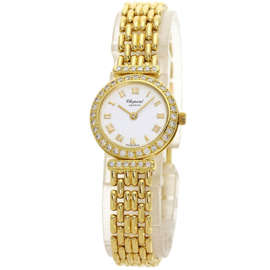 Chopard Watches Quartz 10/5895 K18YG, K18YG, Diamond gold Classic diamond white dial Women Used Authentic