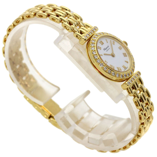 Chopard Watches Quartz 10/5895 K18YG, K18YG, Diamond gold Classic diamond white dial Women Used Authentic