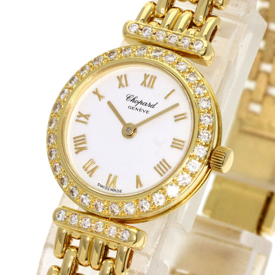 Chopard Watches Quartz 10/5895 K18YG, K18YG, Diamond gold Classic diamond white dial Women Used Authentic