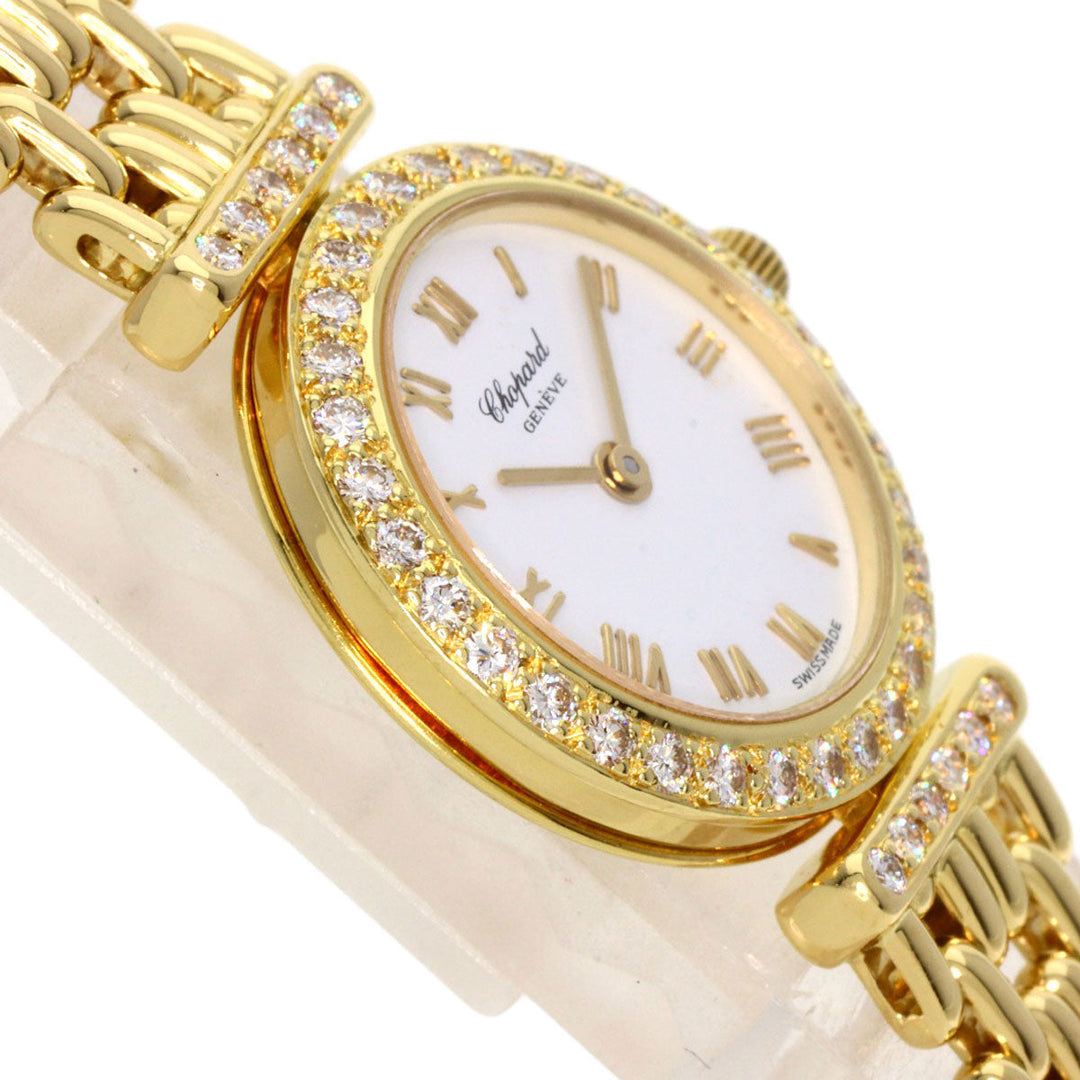 Chopard Watches Quartz 10/5895 K18YG, K18YG, Diamond gold Classic diamond white dial Women Used Authentic