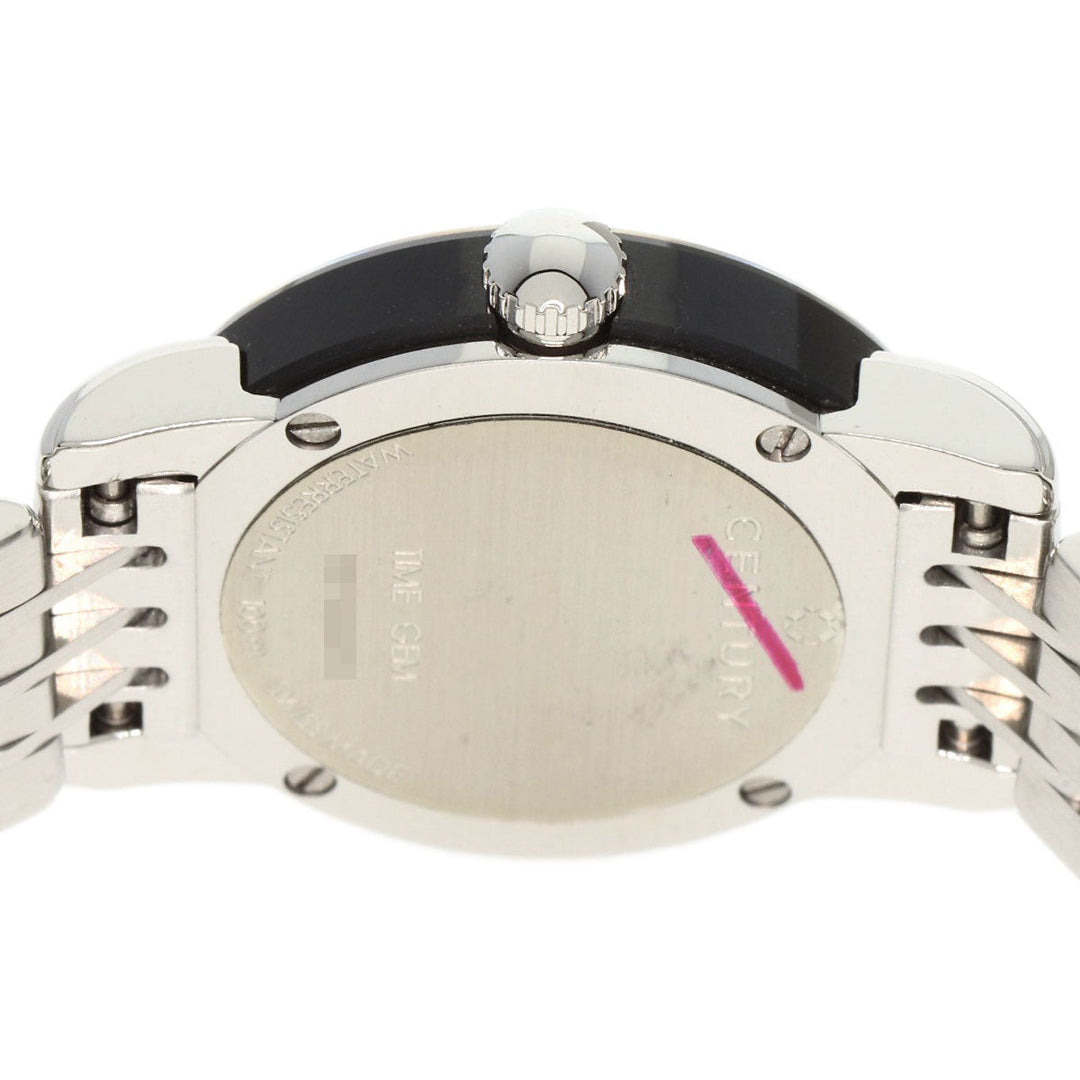 CENTURY Watches Quartz Stainless Steel , Stainless Steel Silver Time gem black dial Women Used Authentic