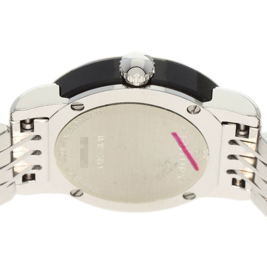 CENTURY Watches Quartz Stainless Steel , Stainless Steel Silver Time gem black dial Women Used Authentic