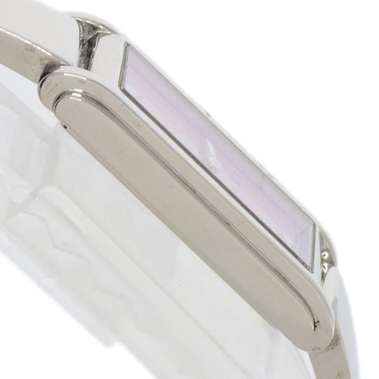 GUCCI Watches Quartz 109 Stainless Steel , Stainless Steel Silver Square face GG dial Pink shell dial Women Used Authentic