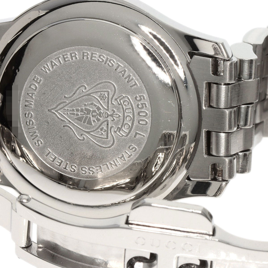 GUCCI Watches Quartz 5500L Stainless Steel , Stainless Steel Silver Round face Silver dial Women Used Authentic