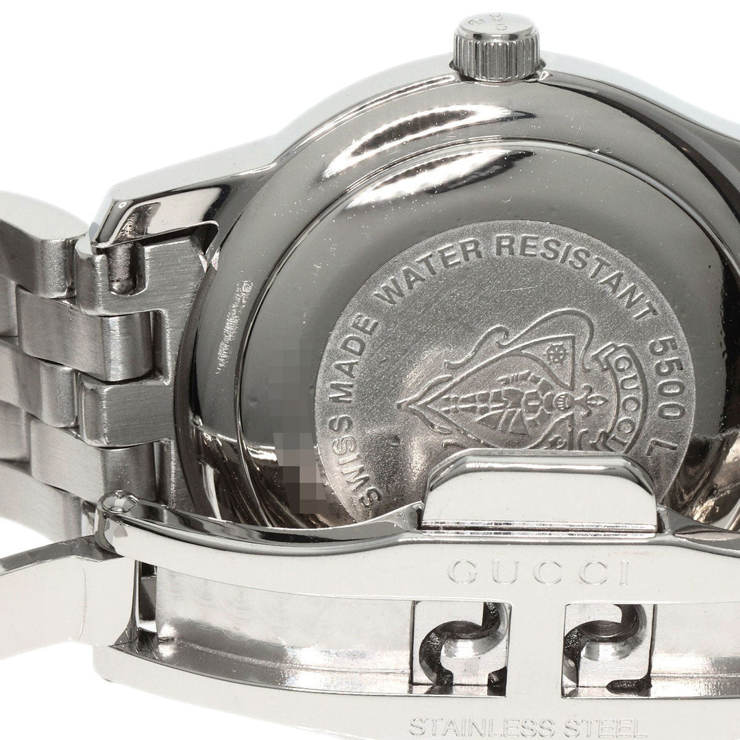 GUCCI Watches Quartz 5500L Stainless Steel , Stainless Steel Silver Round face Silver dial Women Used Authentic