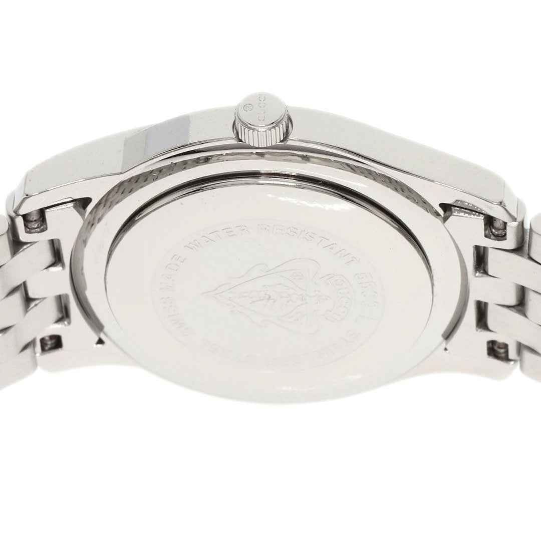 GUCCI Watches Quartz 5500L Stainless Steel , Stainless Steel Silver Round face Silver dial Women Used Authentic