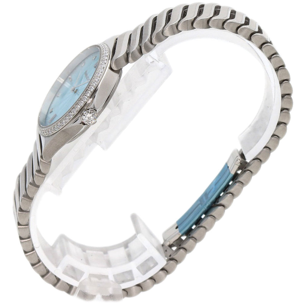 TIFFANY&Co. Watches Quartz Stainless Steel , Stainless Steel Silver Metro 2 12P Diamond Light blue dial Women Used Authentic